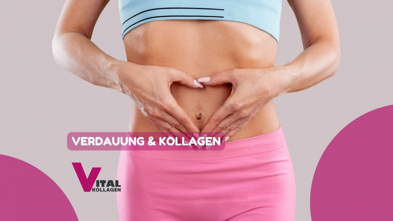 Frau mit rosa hose Verdauung und Kollagen
