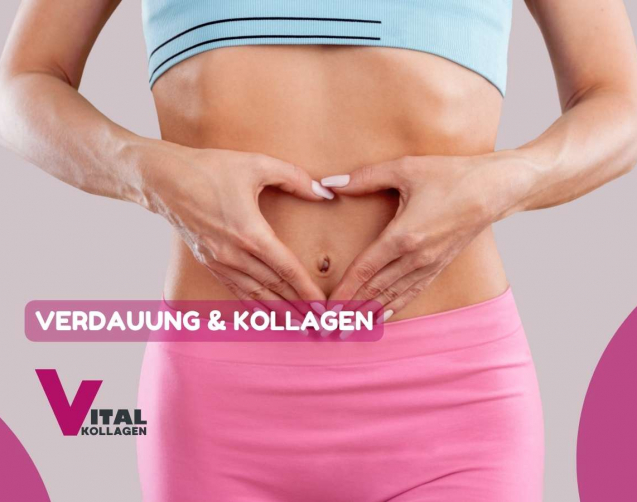 Frau mit rosa hose Verdauung und Kollagen